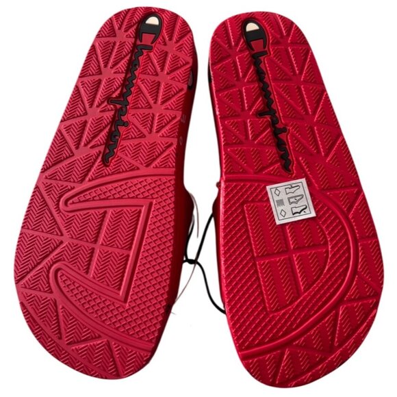 Champion IPO Circular Slides Scarlet Red – Rare Logo Style Women’s Size 6 - Picture 5 of 7